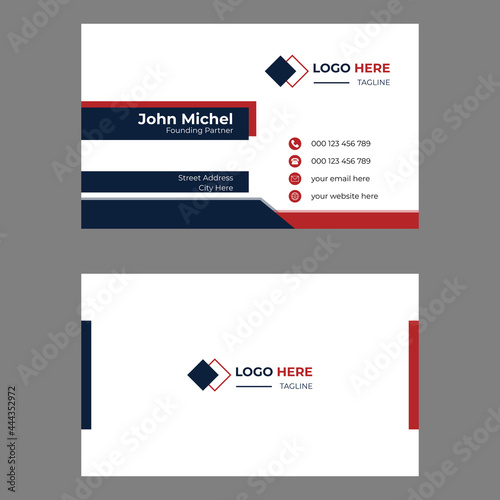Creative personal business card design template