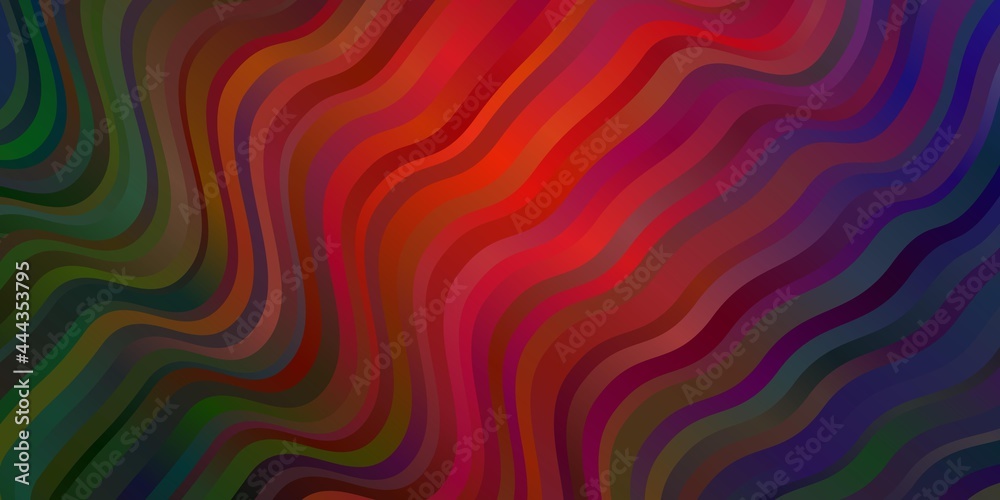 Dark Green, Red vector pattern with wry lines. Dark Green, Red vector pattern with wry lines.