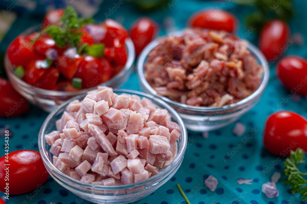 topping bacon ham topping bacon ham