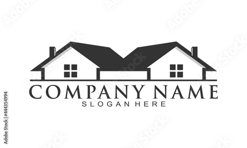 Village house illustration vector logo