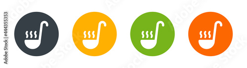 Kitchen ladle icon. Soup ladle icon vector illustration.