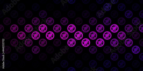 Dark Pink, Red vector texture with disease symbols.