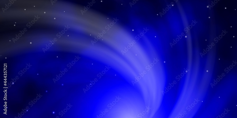 Dark BLUE vector template with neon stars. Dark BLUE vector template with neon stars.