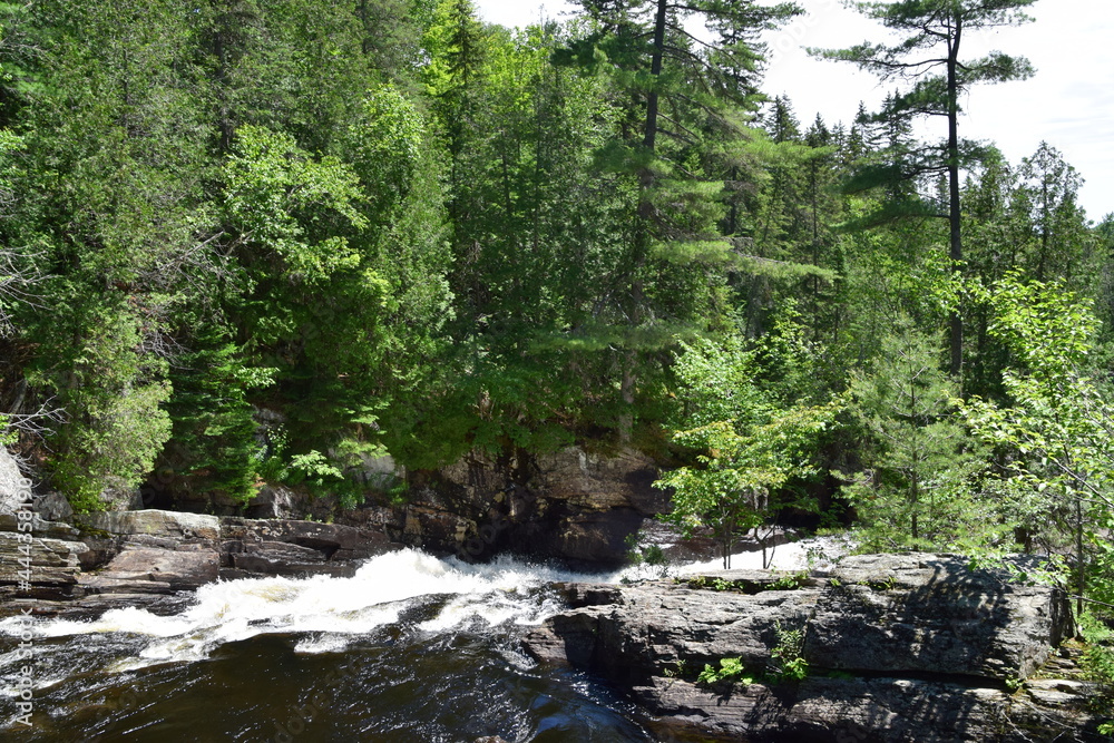 Waterfall of Calvaire regional park in Quebec Waterfall of Calvaire regional park in Quebec
