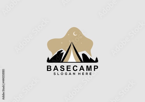 Basecamp Logo Art Vector Illustration
