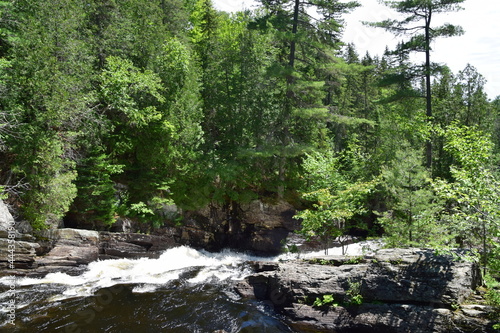 Waterfall of Calvaire regional park in Quebec