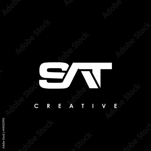 SAT Letter Initial Logo Design Template Vector Illustration