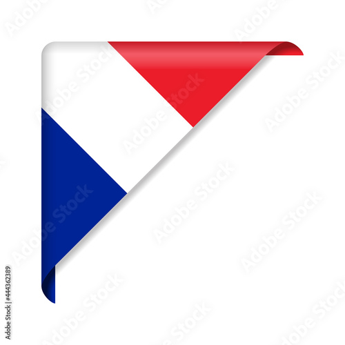 Corner ribbon France Flag