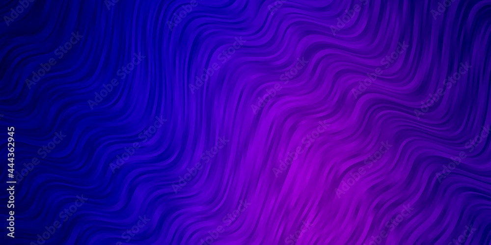 Dark Purple, Pink vector backdrop with bent lines.