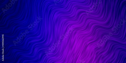 Dark Purple, Pink vector backdrop with bent lines.