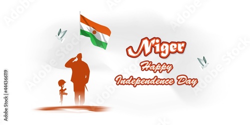 vector illustration for niger independence day.