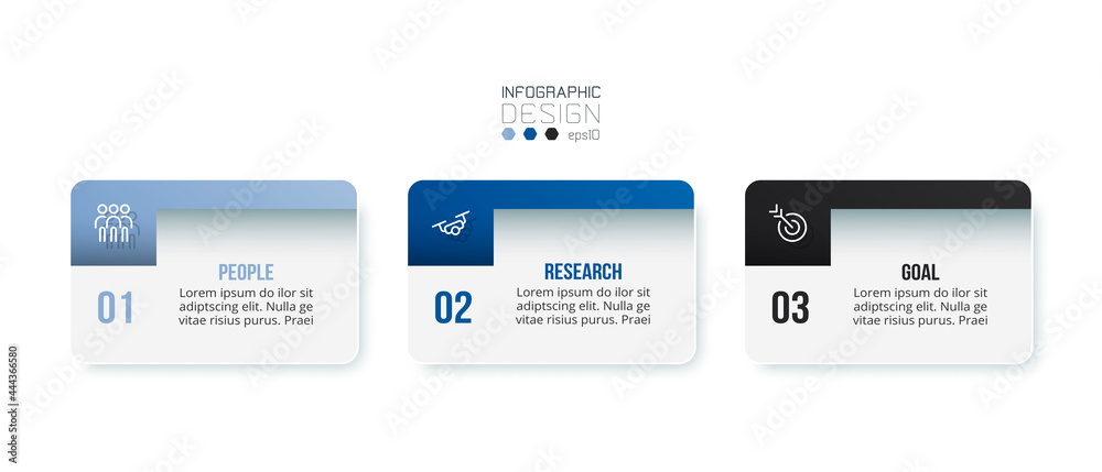 Business infographic template with step or option design. Business infographic template with step or option design.