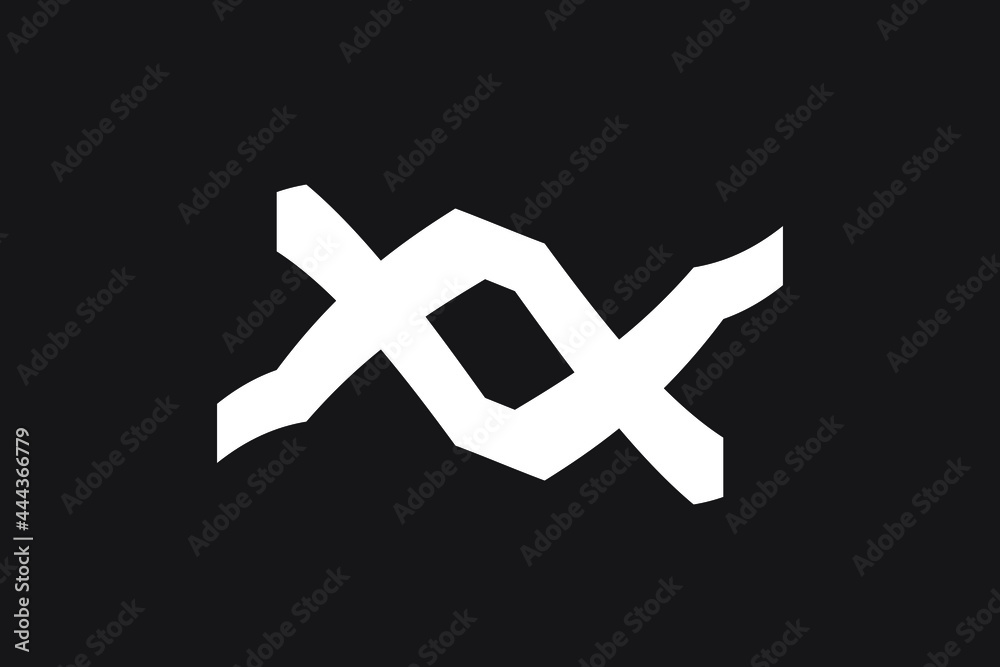 Fototapeta premium Letter XX With Wave Effects Logo Design