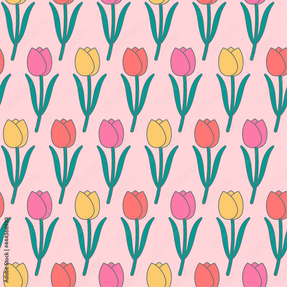 seamless pattern with tulips seamless pattern with tulips