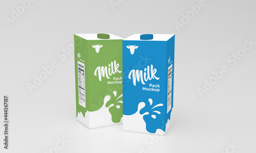 Milk Pack Packaging Packet Design Mockup