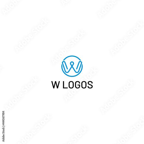 web and app w letter modern logo deisgn