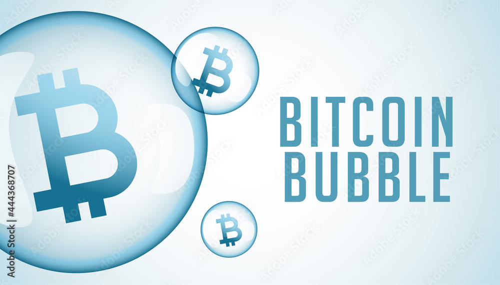 Obraz premium bitcoin cryptocurrency bubble speculation concept background