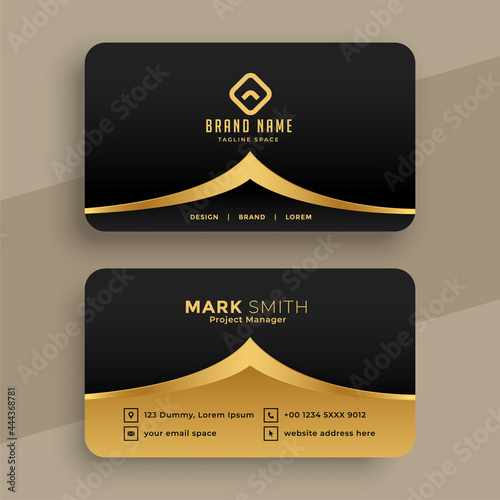 royal golden premium business card design