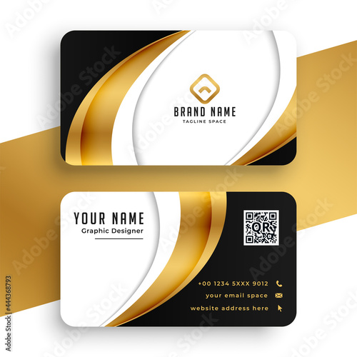 golden business card premium template