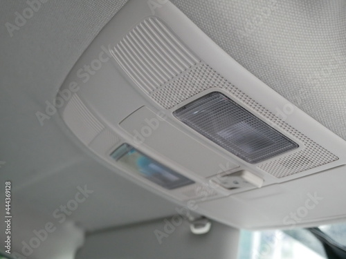 car ceiling lamp in a modern car,car interior.