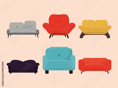 set sofa furniture