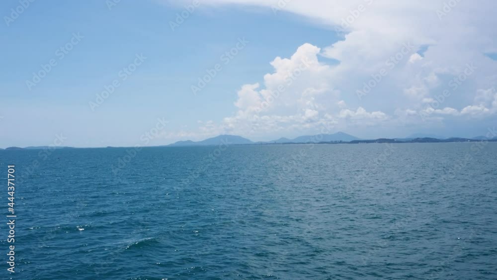 View side from the passenger ship in pacific ocean. View side from the passenger ship in pacific ocean.