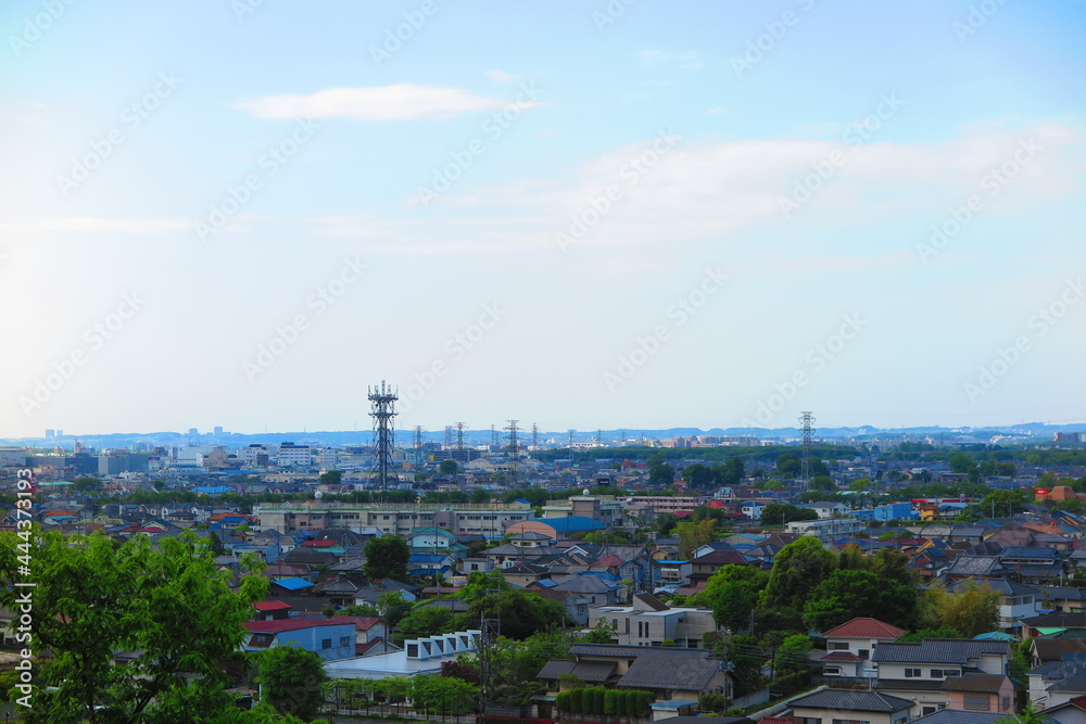 Naklejka premium 六道山公園から見た町の風景3