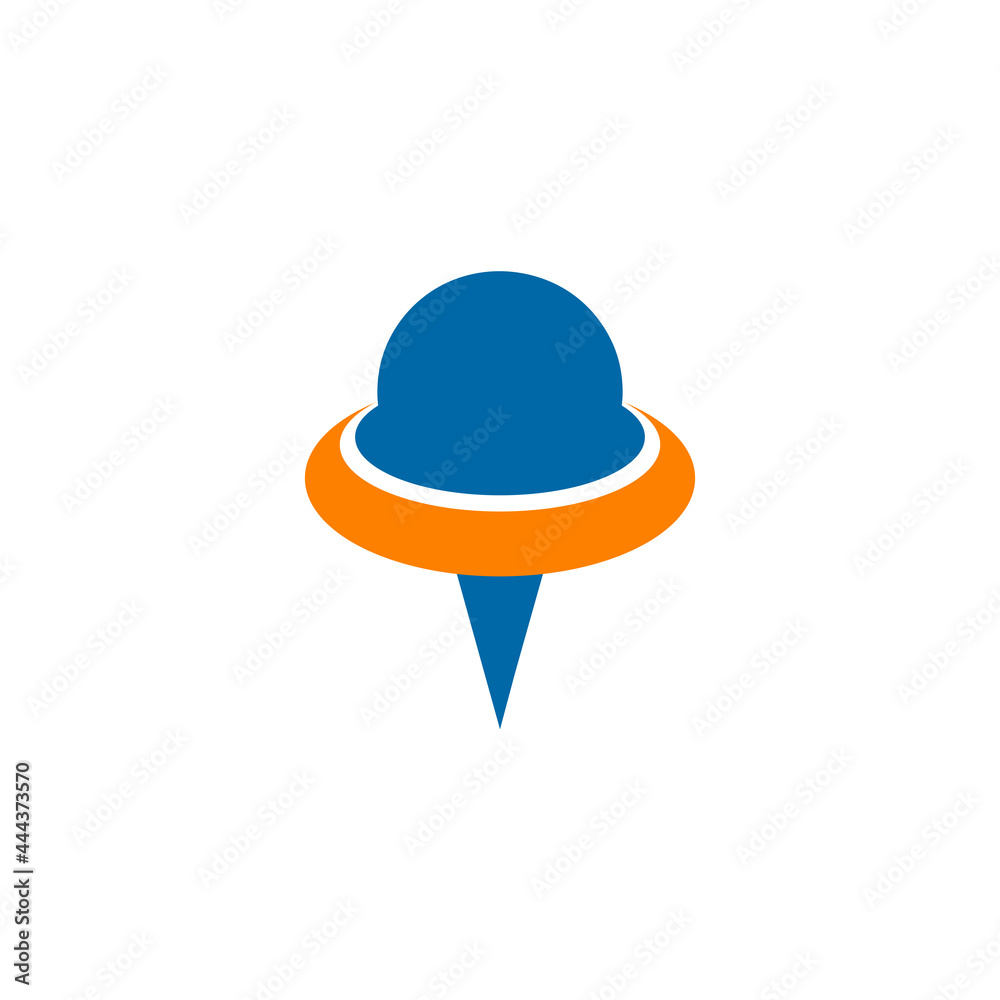 Fototapeta premium Pin location icon logo design template