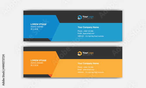 email signature template. vector Illustration Of Corporate Email Signature Design.	
