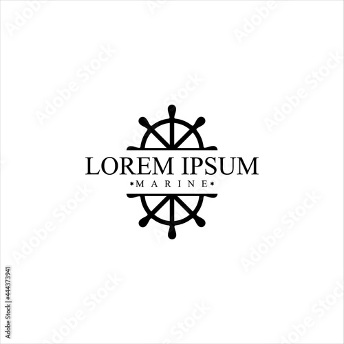 modern new ship wheel logo design