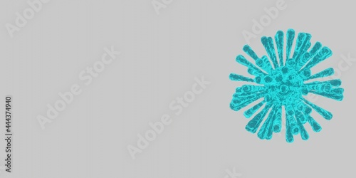 Corona Virus cell. 3D illustration. Coronavirus background.