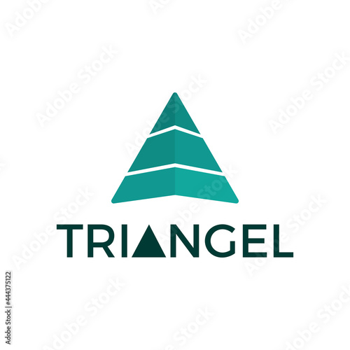 Pyramid logo illustration design template, pyramid icon symbol isolated on white background