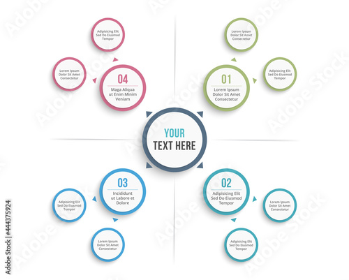 Absrtact mind map template, business infographics