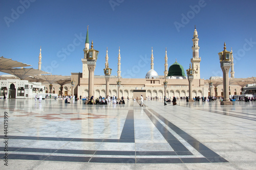 Green Dome of Masjid Nabawi or Prophet's Mosque. Holy Mosque in Medina - Saudi Arabia © Zayed