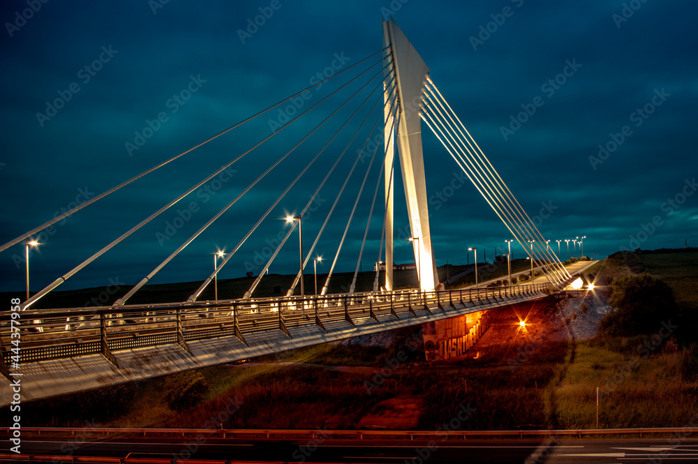 Bridge over the highway in Santander (Cantabria)
