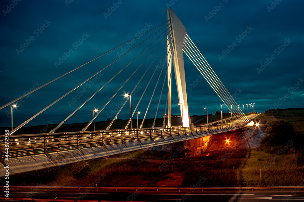 Obraz premium Bridge over the highway in Santander (Cantabria)