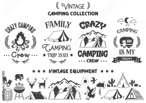 Camping quote illustration Vector for banner
