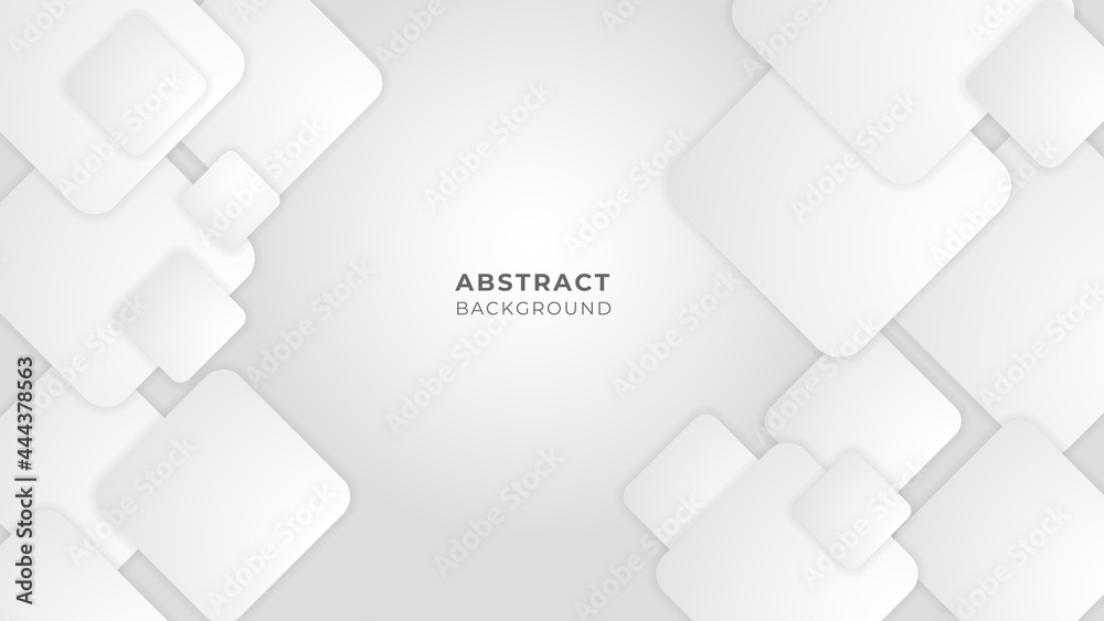 Obraz premium Abstract modern white geometric abstract shape with futuristic concept background