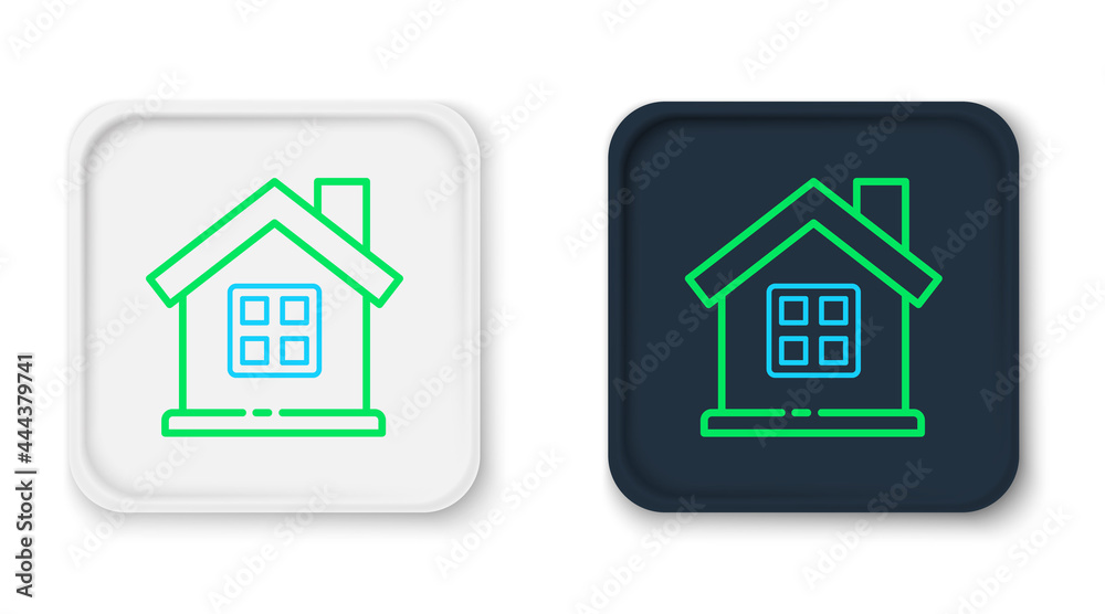 Line House icon isolated on white background. Home symbol. Colorful outline concept. Vector Line House icon isolated on white background. Home symbol. Colorful outline concept. Vector
