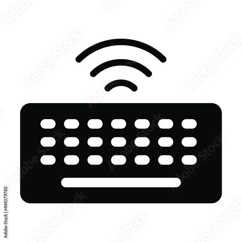 Digital Keyboard vector Icon-  Glyph style high quality vector illustration.