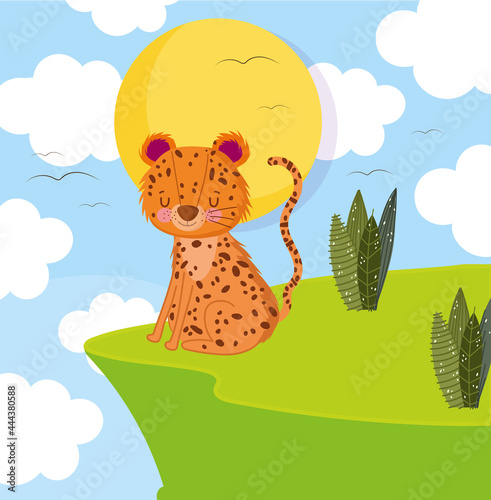 leopard feline cartoon