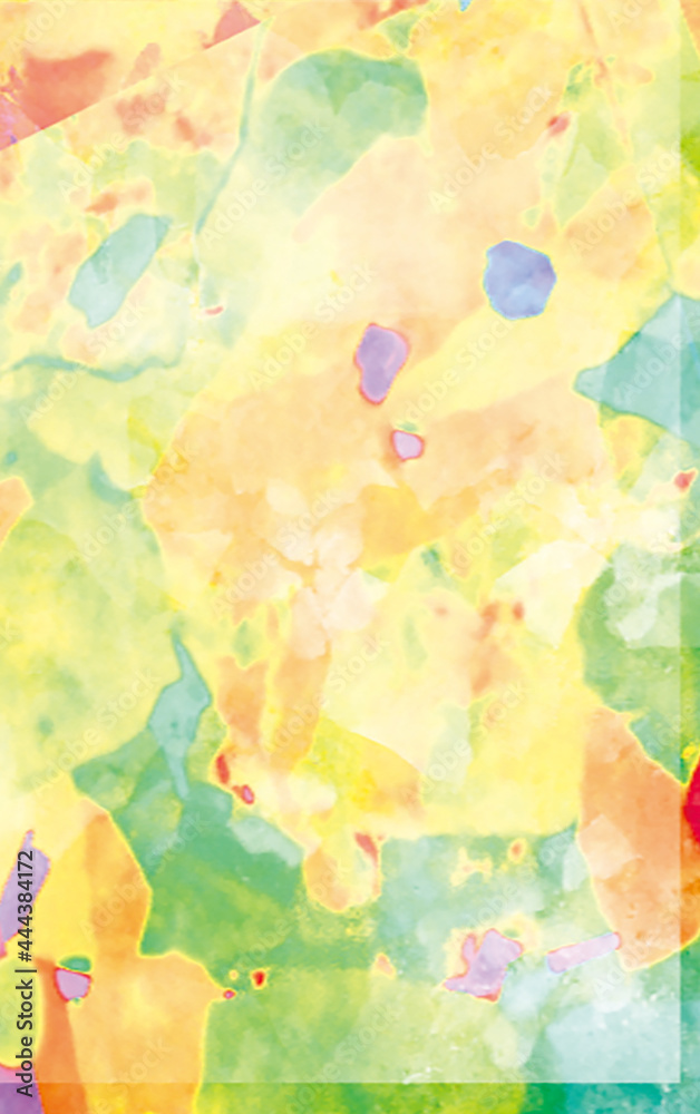 コラージュ　和紙　黄色