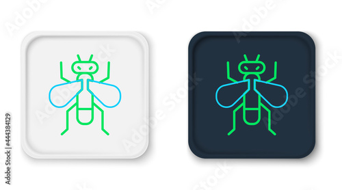 Line Insect fly icon isolated on white background. Colorful outline concept. Vector