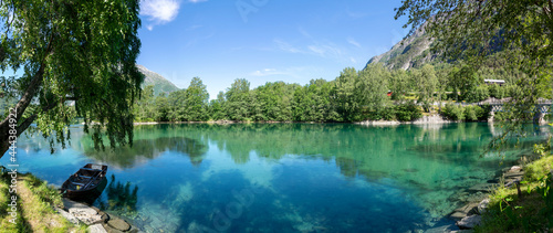 Green river panorama in   ndalsnes.