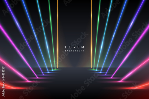 Abstract neon color lights background
