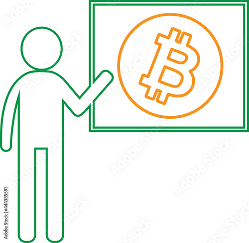 Bitcoin icon sign design