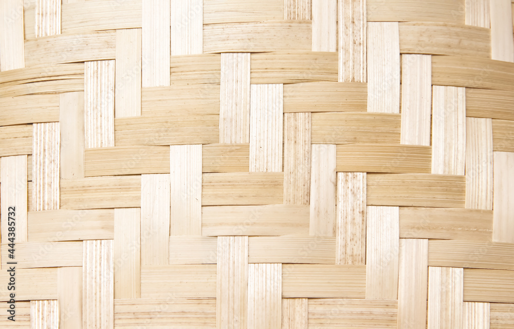 Fototapeta premium Bamboo wood interlace texture in seamless patterns brown background 