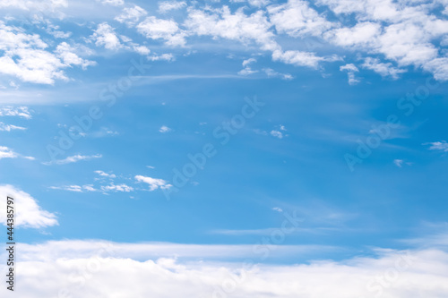 Vast bright bluesky background with white clouds and fresh breeze