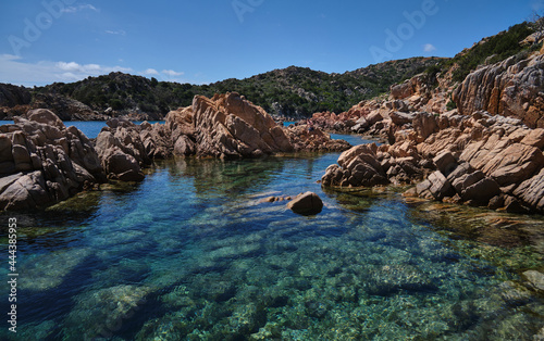Cala Brigantina beach  little cove in Caprera island  Sardinia