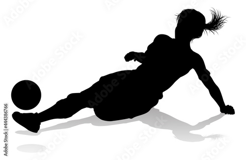 Female Soccer Football Player Woman Silhouette